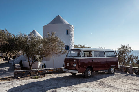 These two ancient stone windmills from the 1900s have been fully restored in 202 Athens, Greece Zen Blue Mills in Kea - Green Suite Private room in guesthouse vacation rental 585452279830739259