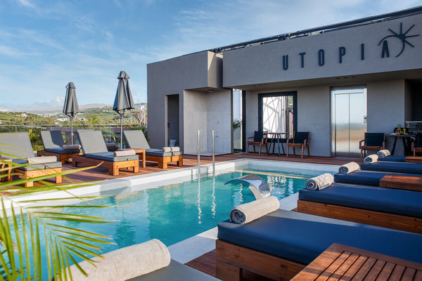 UTOPIA LUXURY SUITES is an elegant, newly built hotel, with heated pool, consist  Utopia Luxury Suites - Standard Suite with Jacuzzi Room in hotel vacation rental 619899669548736116