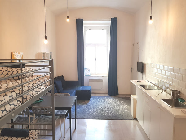Our bright, spacious ground floor studio apartment is located in the beautiful d Czechia Spacious, Light Studio Apartment in Vinohrady Entire rental unit vacation rental 18901135