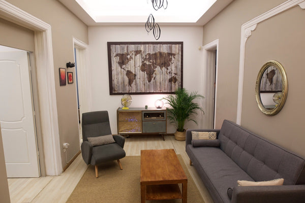 Smart and stylish ground floor apartment in the city center, with modern interio Athens, Greece Stylish apartment with backyard in central Athens Entire rental unit vacation rental 25460849