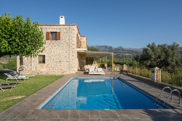 The impressive villa, constructed in a unique traditional style fulfills the lux Chania, Greece Impressive Private Villa  with Unique View ! Entire villa vacation rental 53195600