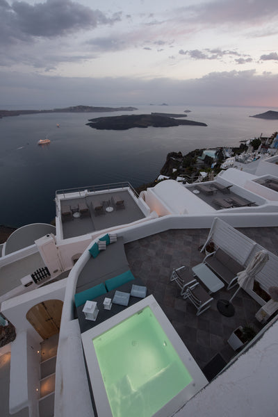 A traditional cave house at the edge of the cliff, located at the most breath ta Imerovigli, Greece Mardanza Dome House Cycladic home vacation rental 11635659