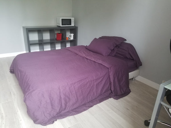 La chambre est équipée d'un lit deux personnes.<br />Vous pouvez venir à deux, p  Chambre privée Private room in townhouse vacation rental 21363696