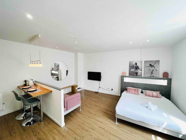 Situé sur les quais du Rhône,<br /><br />Studio<br />1 lit double<br />1 salle d Lyon, France ✨NID DOUILLET CHIC HYPERCENTRE Entire rental unit vacation rental 661866193519860709