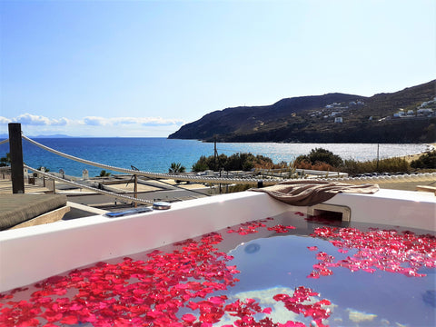 Superior studio for three guests (double bed at the main bedroom and the other r Greece Private jacuzzi with seaview for 3 guests!!!!! Cycladic home vacation rental 46046088