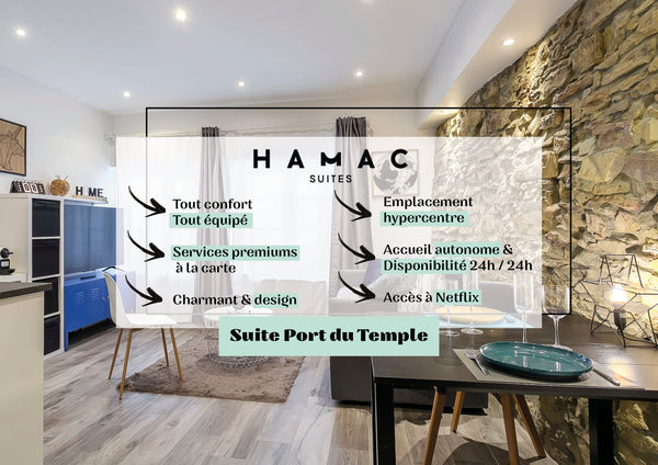 Découvrez ce charmant studio et ses pierres apparentes, tout équipé, moderne et  Lyon, France Hamac Suites - Studio Port du Temple - 2 pers Entire rental unit vacation rental 735306660463584124