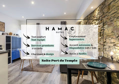 Découvrez ce charmant studio et ses pierres apparentes, tout équipé, moderne et  Lyon, France Hamac Suites - Studio Port du Temple - 2 pers Entire rental unit vacation rental 735306660463584124