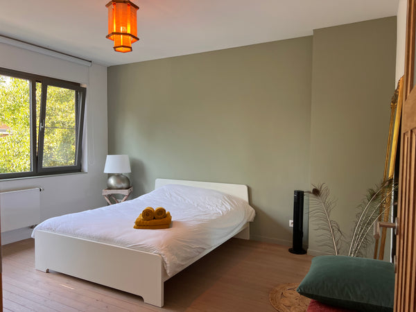 Two beautiful and spacious bedrooms for rent in a charming house in the district Antwerp, Belgium Room1 on private floor with shared guest bathroom Private room in casa particular vacation rental 626098042437058954