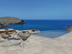 Mykonos Big Blue Villa, is literally on the beach of Merchia, on the eastern sid Mikonos, Greece Mykonos Big Blue Seaside Villa with Infinity Pool Cycladic home vacation rental 32297365