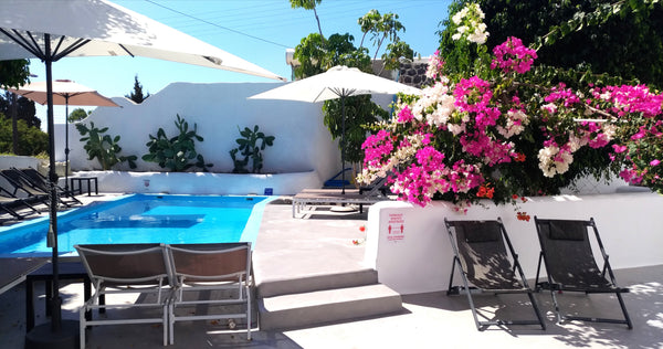 The house consists of 2 Master bedrooms, a bathroom, and a living room with kitc Thera, Greece Family Villa Cycladic home vacation rental 11945703