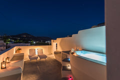 Villa Aegeon Grande is a luxury private villa with jacuzzi in the traditional vi Megalochori, Greece Villa Aegeon Grande with Hot Tub Entire rental unit vacation rental 15072748