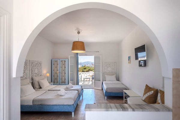 Just a breath away from the sandy beach (300m), a stylish and cozy property, is   Paros Navy Blue&Nave Grey – Mediterranean Balcony Entire rental unit vacation rental 584606246934632449