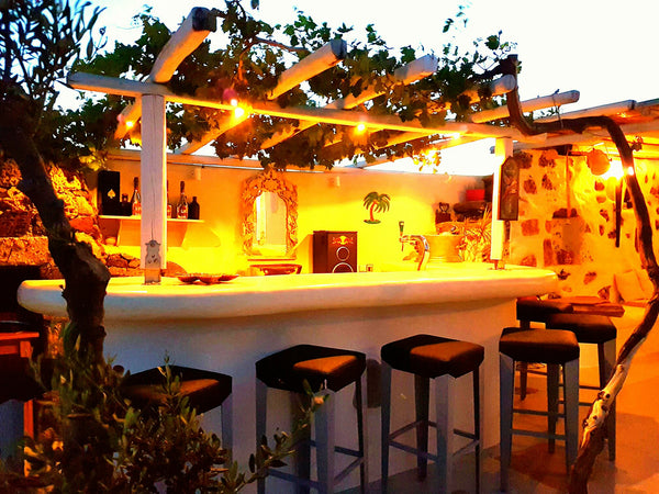 My place is literally steps from Ftelia Beach, there are 2 really great beach ba Mikonos, Greece Ftelia Surf House Cycladic home vacation rental 13422666