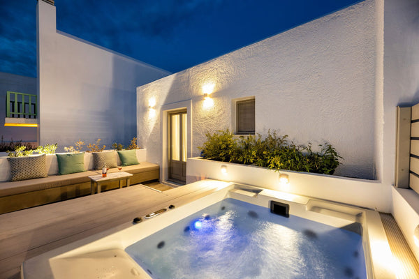 This double room located in the second floor it has two nice verandas the one wi  KANDIANI BLEU CEL-Deluxe Double Room with Sea View and Private Hot Tub Private room in rental unit vacation rental 44397025