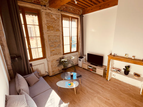 Au cœur des pentes de la Croix Rousse, cet appartement "Canut" au style Français Saint-Cyr-au-Mont-d'Or, France Appartement calme avec vue en plein centre de Lyon Entire rental unit vacation rental 656922335269003473