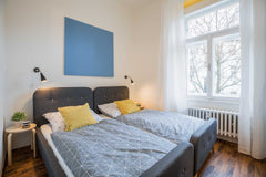 Located in Vinohrady quarter near Grebovka park and subway station namesti Miru< Hlavní město Praha, Czechia Apartment Na Kozacce 4bedrooms 2nd floor Entire rental unit vacation rental 35681819