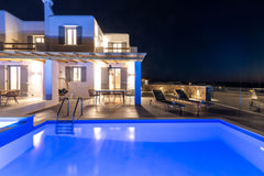 Turquoise Villa consists of two double bedded rooms and 2 bathrooms, one of thos  Turquoise Villa - Naxian Sunset Villas complex Cycladic home vacation rental 43040636
