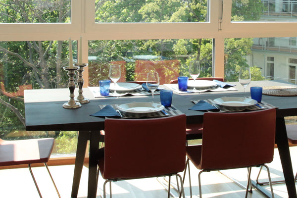 The apartment has large glass surfaces and modern furnishings, located in a typi Vienna, Austria Premium Rooftop-Apartment Private room in condo vacation rental 24467560