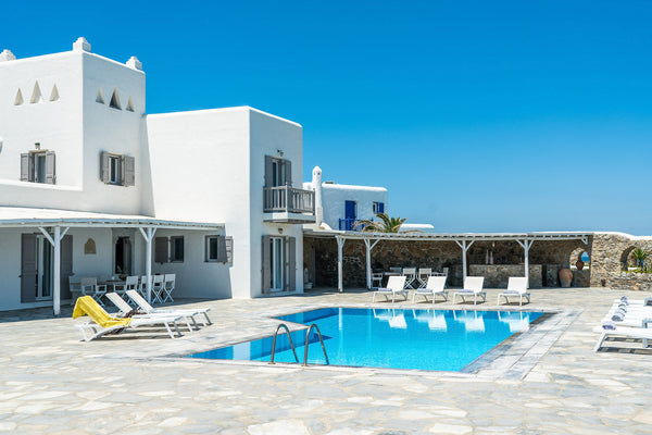 A truly beguiling, old-school Mykonos villa dramatically set on a cliff overlook Greece Villa Zeolite by Rocks Estates Entire villa vacation rental 48820677