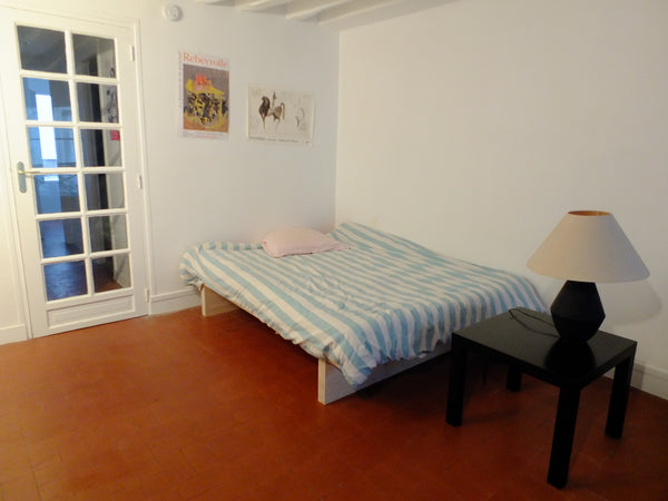 une cuisine équipée et un grand salon/chambre, (lit 2 place + petit canapé), wif  Notre Dame, Grand 2 pièces 35m² Entire rental unit vacation rental 9748195