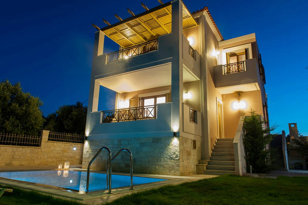 The villa is situated in Adele village, just 15 minutes away from the scenic cit Chania, Greece 3-level Modern Villa with Harmonious Garden Entire villa vacation rental 17507858
