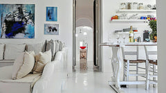 Casa Zen like a cube of sugar will sweeten your stay in its minimalistic and coz Greece Mykonian Art Houses. Casa Zen Cycladic home vacation rental 5139613