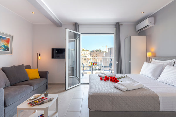 Just renovated brand new studio with a very nice view on part of the rock  the A Athens, Greece NETFLIX-FAST Wifi-Balcony New & Bright 7th-central Entire rental unit vacation rental 35932441