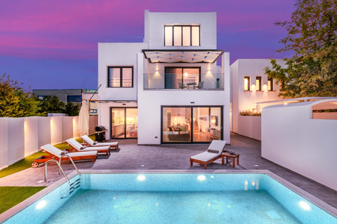 Amble down the village's alleys, then dine at your private courtyard by the pool Heraklion, Greece 5★ Villa Harmony w pool + Gym + Spa + Sauna Entire villa vacation rental 564078666573516579