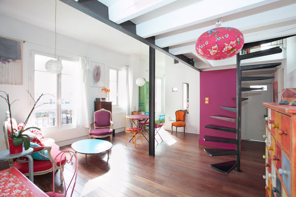 Bright and quiet 98m2 split-level flat, on the 6th floor with lift. Close to all Paris, France Beautiful Artist's Flat Entire rental unit vacation rental 2418996