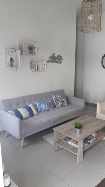 Ground floor apartment with 2 bedrooms, living room, kitchen, bathroom and court  Comfort apartment in Myrtos Entire rental unit vacation rental 18968256