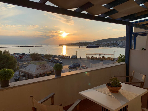 Lovely apartment 20 meters from  the sea with a beautiful balcony and great view Greece Sea front studio with Aegean sunset veranda, Tinos Cycladic home vacation rental 35756555