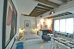 Renovated loft of 38 m2, giving entirely on a beautiful tree-lined paved, quiet  Paris, France Gallery, Studio/1BA, 4 people Entire rental unit vacation rental 13871219