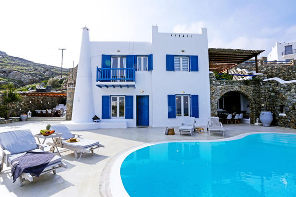 Villa V is located in a private settlement in Mykonos, which is famous for its t Athens, Greece Villa V in Mykonos Cycladic home vacation rental 21468187