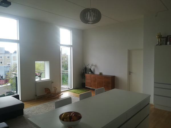 New Danish design style flat with very high ceiling, a lot of light through tall Copenhagen, Denmark Modern and bright apartment Entire rental unit vacation rental 34633245