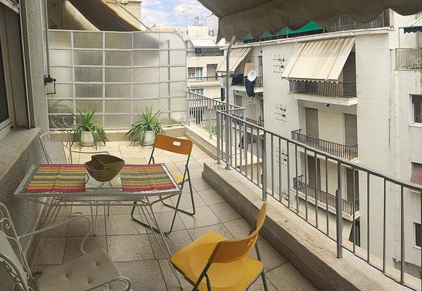 A renovated, quite apartment, with a spacious terrace on the 4th floor of a 50’s Rhodes, Egeo, Greece Αthenian terrace apartment in Kypseli Entire condo vacation rental 33007266