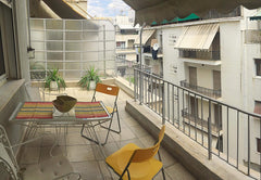 A renovated, quite apartment, with a spacious terrace on the 4th floor of a 50’s Rhodes, Egeo, Greece Αthenian terrace apartment in Kypseli Entire condo vacation rental 33007266