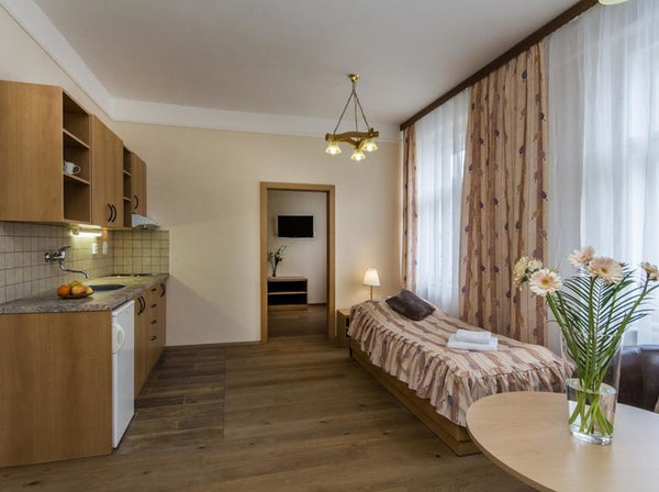 The three-star Lublanka Aparthotel offers accommodation in comfortably furnished Prague, Czechia Cozy apartment in center of Prague for 3 people Entire serviced apartment vacation rental 644886107208351043