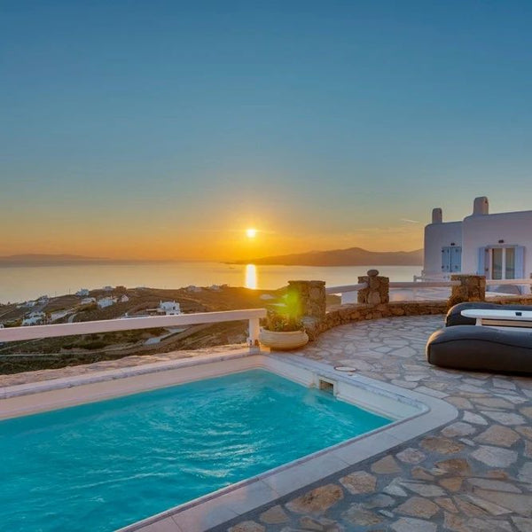 This luxury villa occupies the highest position of the “ Mermaid Luxury Villas i Mikonos, Greece Boutique Villa Aquata Private pool & Hydromassage Cycladic home vacation rental 670733092621654096