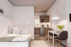 Brand new 20 m2 studio on the 1st floor with double bed, kitchenette, breakfast  Athens, Greece #AH15 VERDE STUDIO Entire rental unit vacation rental 554162309801874395