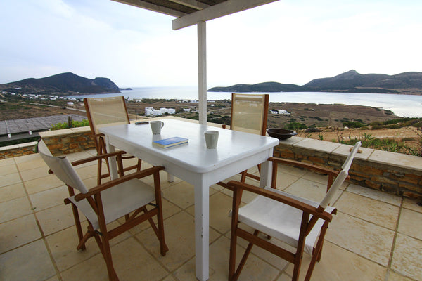 This quiet villa is located on a hill with a breathtaking view, at Saint George   Villa Serena Cycladic home vacation rental 32329279