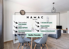 Discover this T2 flat, 40 m2 and fully equipped with a capacity of 2 travellers.  Apartment T2 quiet - 10min from Lyon - Parking Entire rental unit vacation rental 47917993
