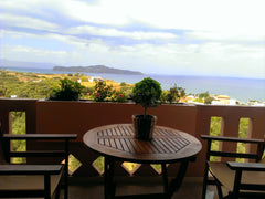 Located on a hill among lush greenery, Romanza just 400 m from the sea in Kalama Galatas, Greece Romanza Seaview apartment I Entire serviced apartment vacation rental 19092514