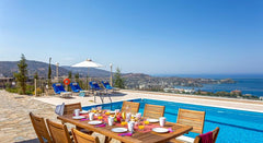 Imagine a breathtaking view, a beautiful sunset, peaceful scenery, a blue sea ly Greece Dilira Villas Rami-Alex Entire home vacation rental 12778344