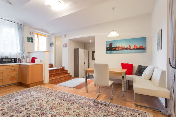 50 sqm 1 large room with 3 beds  <br />(double bed + 1 single bed) <br />Kitchen Vienna, Austria A Lovely Garden Apartment In Prime Area Of Vienna Entire rental unit vacation rental 6034221