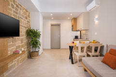 This room is part of an apartment hotel, Esplanade Apartments. The story of this Chania, Greece Modern, spacious 1BR, 10 min walk from sea & pool Room in aparthotel vacation rental 9427129
