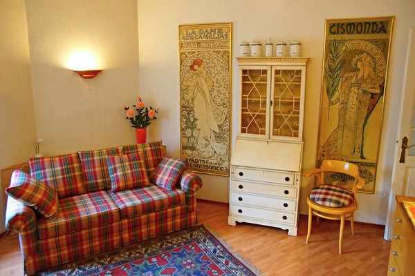 Enjoy 106 sqm flat furnished in art noveau style with two bedrooms, and two bath Prague, Czechia Charming Flat in Art Nouveau Style Entire condo vacation rental 5034836
