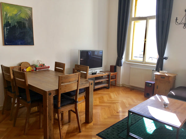 Hello everyone! We're offering a 3-room apartment (2 bedrooms + 1 living  room)  Prague, Czechia Spacious flat, 2 bathrooms, historical center Entire rental unit vacation rental 5192827