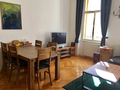 Hello everyone! We're offering a 3-room apartment (2 bedrooms + 1 living  room)  Prague, Czechia Spacious flat, 2 bathrooms, historical center Entire rental unit vacation rental 5192827