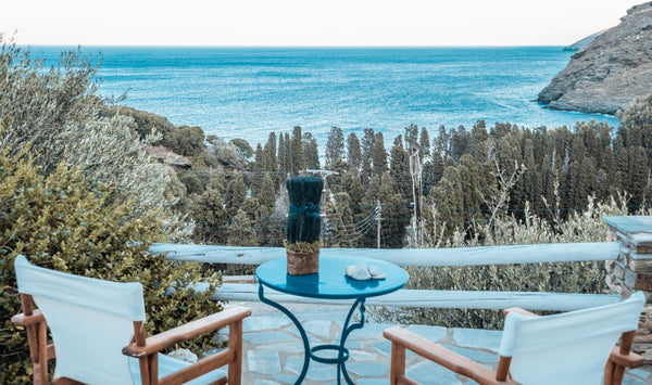 This 61m2 new traditional two-bedroom apartment is built on the hillside with be Greece Endless Sea View Getaway - Next to Gialia Beach Entire condo vacation rental 44415708