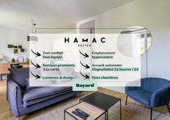 Hamac Suites presents the Bayard, an exclusively medium-term flat, entirely reno Lyon, France Hamac Suites Le Bayard  Lyon II 4 people Entire rental unit vacation rental 667999604971488182